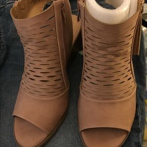 Beige booties from torrid size 11 wide